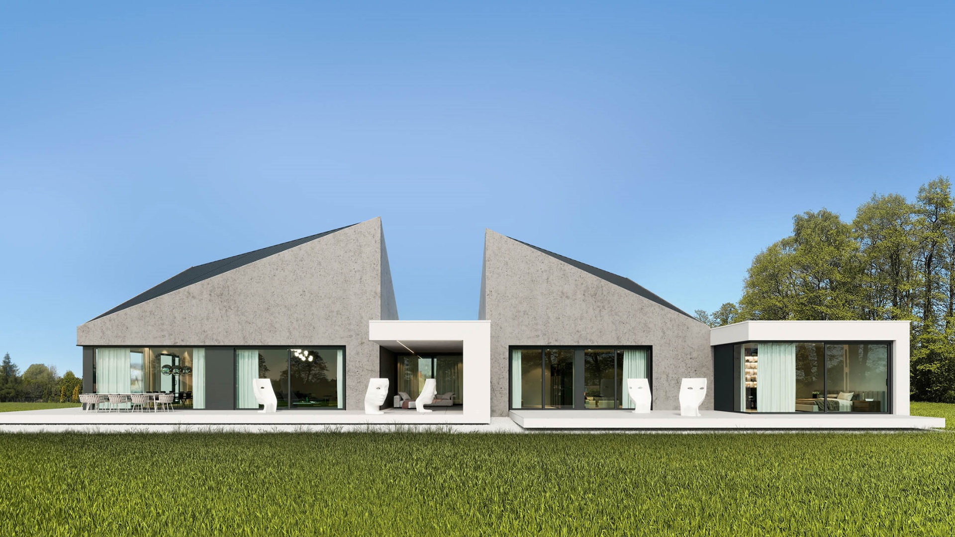 RE: THREE BLOCK HOUSE projektu architekta Marcina Tomaszewskiego REFORM Architekt