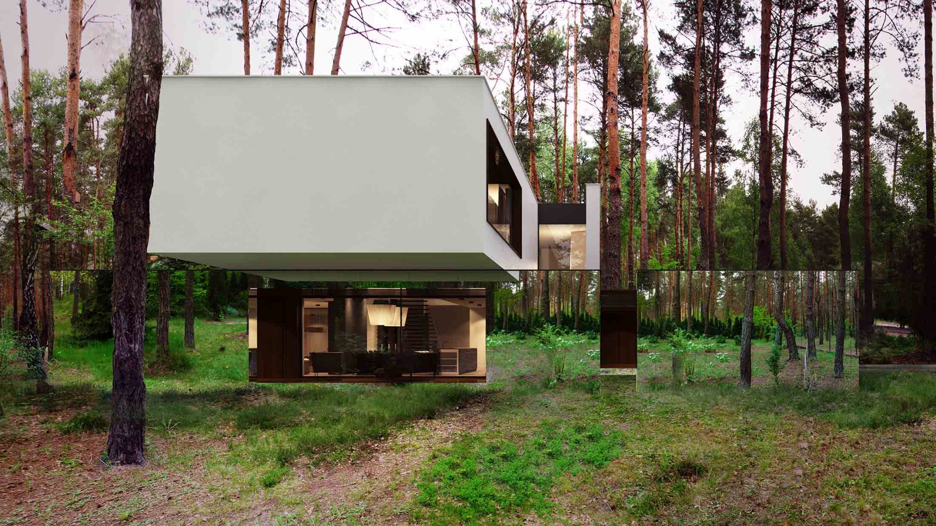 Dom RE: MIRROR HOUSE 1.0 projektu architekta Marcina Tomaszewskiego REFORM Architekt